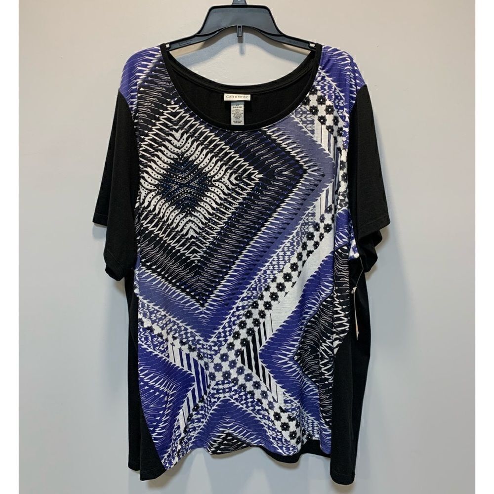 NWT Catherine’s black/blue 4XL top - Picture 7 of 11